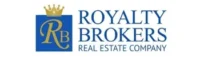 Royalty Brokers logo in blue and gold color